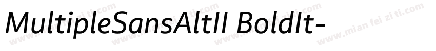 MultipleSansAltII BoldIt字体转换